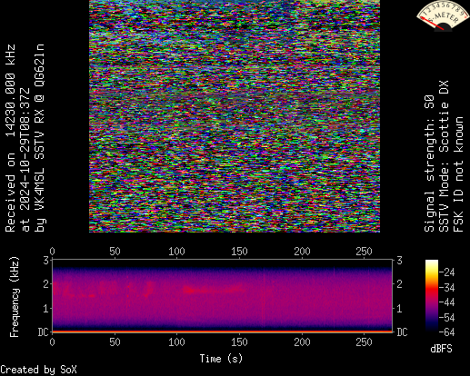 Last received SSTV image