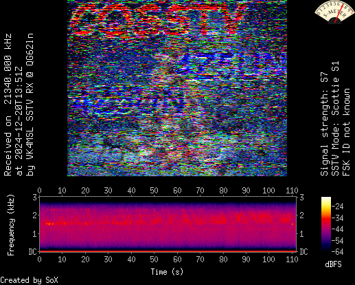 Last received SSTV image