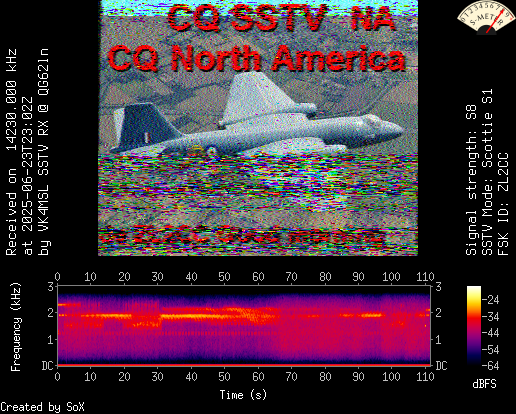 Last received SSTV image