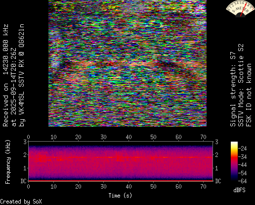 Last received SSTV image