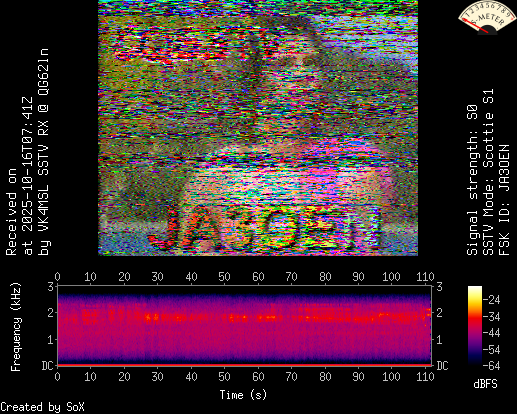 Last received SSTV image