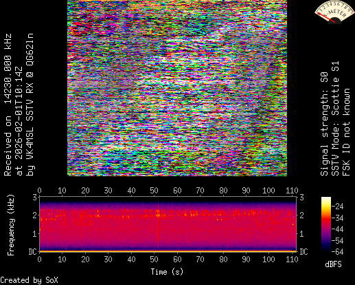 Last received SSTV image