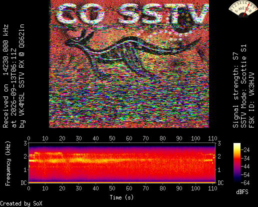 Last received SSTV image