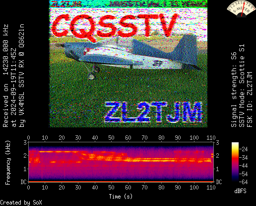 Last received SSTV image